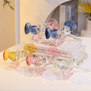 Adorno de cristal con pájaros en una rama, forma de corazón, decoración del hogar, regalo para amantes, amigos, profesores - Product Image 2