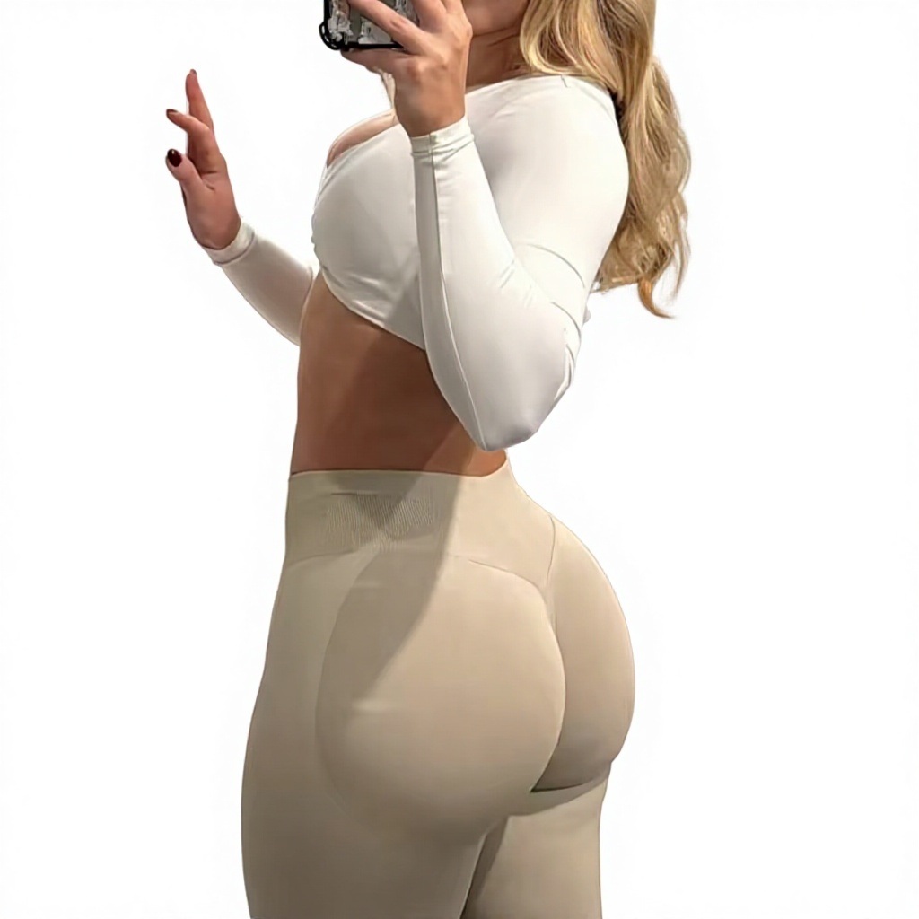 HUACHEN Solid Compression Scrunch Butt Lift Fitness Leggings with Push Mujer Anti-Bacterial Breathable Seamless Sports Gym Pants