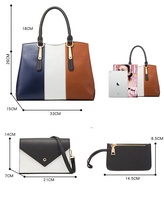 Sac à main à poignée supérieure pour femme, ensemble de 4 pièces, vente en gros d'usine, fabriqué en matériau PU
