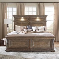 Ensemble de meubles de chambre à coucher rustiques sur mesure, style traditionnel américain classique, en bois massif