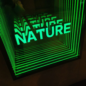 Tùy Chỉnh Ngàn Hai Lớp LED 3D Chữ Ma Thuật Acrylic Đường Hầm Vô Cực Gương Dấu Hiệu Abyss 3D Infinity Gương LED Hiển Thị - Product Image 2