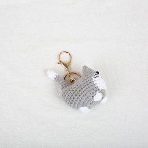 Nouveau porte-clés chat en crochet 3D mini, adorable jouet en peluche fait main, amigurumi tricoté, poupée chaton, breloque <span class=keywords><strong>de</strong></span> sac, pendentif, porte-clés - Product Image 6