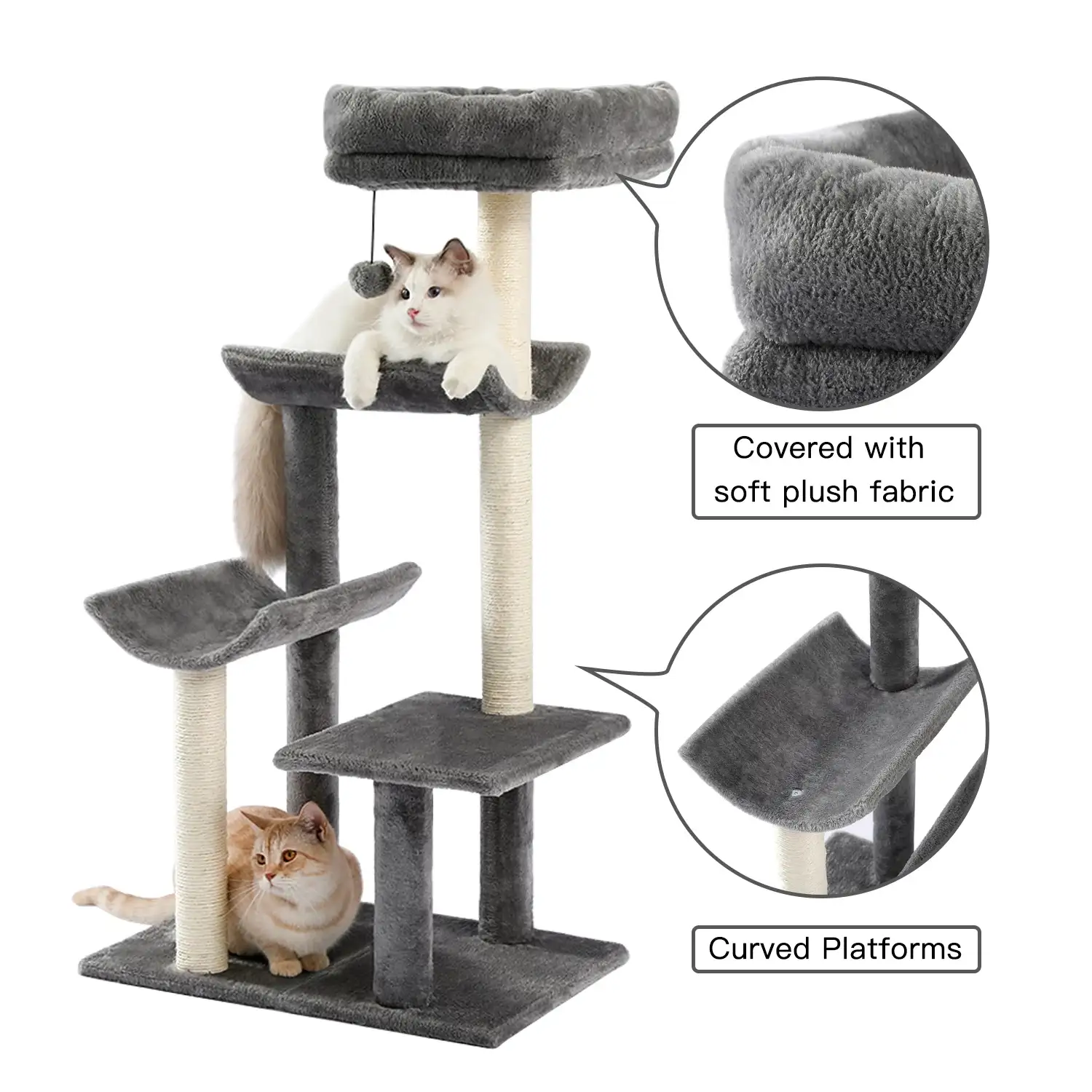 Tour d'arbre à chat chaton, appareil à plusieurs niveaux, idéal pour la maison à chat