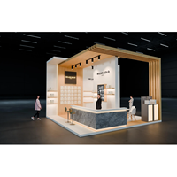 Diseño Profesional de Stand de Madera Personalizado |   Techo de celosía abierta para eventos de exposiciones en EE. UU. y Alemania