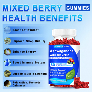 Ashwaganda L-Theanine Gummy Sleep Supplement Private Label Organic Ashwagandha Extract Ksm-66 Vegan Ashwagandha Gummies - Product Image 2