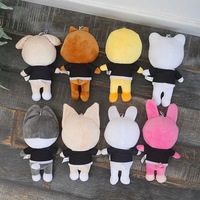 Peluche de 20 cm de personnage de dessin animé Stray Kids, Bbokari Leebit Wolf Chan Puppym, cadeau pour enfants, adultes et fans, fabriquée en coton PP