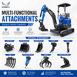 Miniexcavadora NIMBUS de 4 Toneladas con Enganche Rápido Mecánico Opcional, Disponible en Almacén, Logotipo Personalizado, para Ingeniería Municipal - Product Image 3