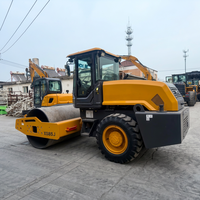 Compacteur de sol 8 tonnes XS85J à double vitesse, rayon de braquage de 5702 mm pour la préparation des mines et des ports