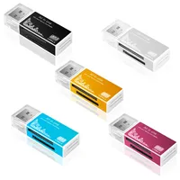 Lector de tarjetas SD 4 en 1, lector de tarjetas de memoria Flash USB para Memory Stick Pro Duo Micro SD/T-Flash/M2/MS, adaptador SD
