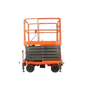 10m 12m 14m 18m 300Kg 1T 2T Hydraumatic Capacity Electric Mobile Scissor Lift Table Manlift Mobile Platform Elevator