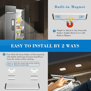 Modern <b>Indoor</b> LED Cabinet Motion <b>Sensor</b> <b>Lights</b> Dimmable Rechargeable Wireless Stick-On Night <b>Light</b> for Stairs Closets & Cabinets - Product Image 5