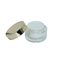 Emballage cosmétique vide à double paroi pots de crème vert 30g 50g pot de crème de soin de la peau en acrylique