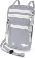 Organisateur de documents de voyage extérieur personnalisé avec blocage RFID, portefeuille sécurisé pour passeport, pochette de cou sécurisée pour la randonnée, le camping et les voyages internationaux