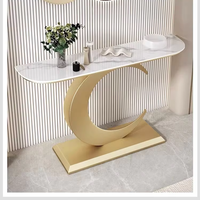 Table console semi-circulaire moderne en métal de luxe, meubles pour la maison, salon, entrée, couloir