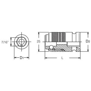 KOKEN - 14142-F11.2 Soporte de broca de liberación rápida de impacto de 3/8 ''para brocas de 7/16'' - EAN 4991644205073 TOMAS DE IMPACTO Y ACCESORIOS - Product Image 2
