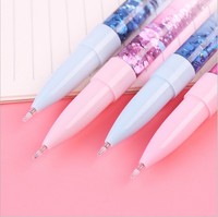Stylo gel mignon à motif de dessin animé, corps brillant avec paillettes, papeterie Kawaii pour filles, école, bureau, cadeau, encre noire 0,5 mm