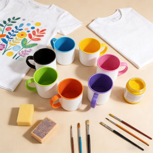 Taza de Polímero Personalizable para Sublimación, 11oz, con Interior y Asa de Color, 8 Colores, Imprimible, para Transferencia de Calor, DIY, 48/ctn - Product Image 1