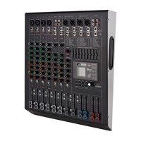 Console de mixage audio professionnelle 8 canaux avec 99 effets DSP, contrôleur DJ / cartes son, système de mixage DJ