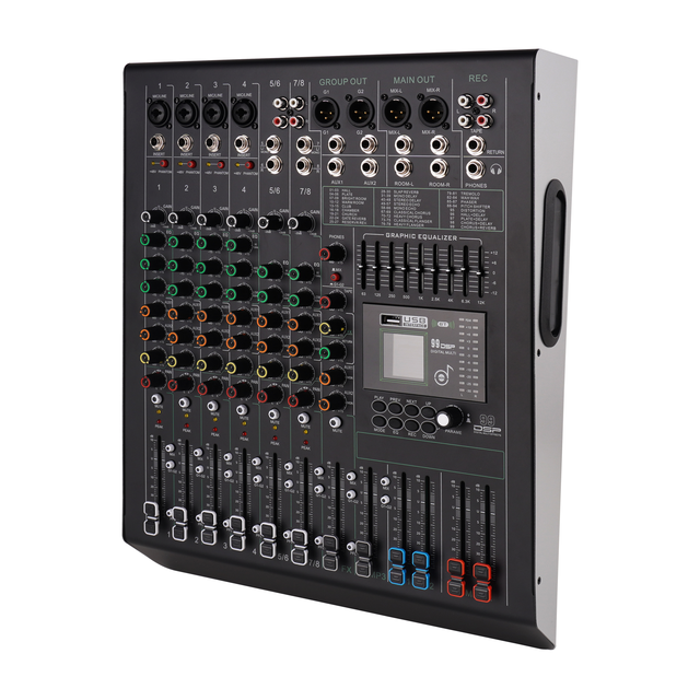 8-Channel Professional Audio Mixer 99DSP Effects Dj Controller/audio Console Mixer Audio Sound Cards Mixers Dj Mixer System