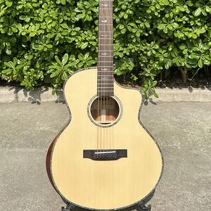 Guitare acoustique Aiersi, modèle à succès, avec table en épicéa massif et cutaway, pour fingerstyle - Product Image 1