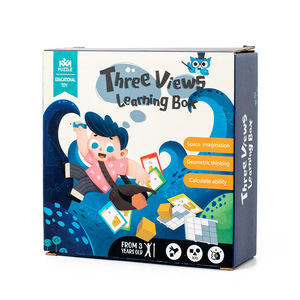 Wholesale Kids Wooden Space Three <strong>Views</strong> Learning Cube Wooden Colorful DIY Cube Mathematical Space Enlightenment Toy - Product Image 1