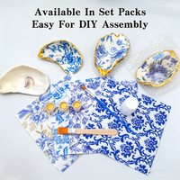 Fournitures d'atelier d'art : Kit de découpes en coquilles d'huîtres dorées de qualité commerciale pour ateliers d'art, détaillants de boutiques de cadeaux et clubs de bricolage