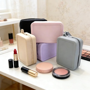 New Arrival Custom Fashion Cosmetic Bag Large Capacity Portable Water Resistant Silicone Zipper Handled for Women <b>Travel</b> <b>Handbag</b> - Product Image 2