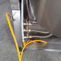 Marmite de cuisson industrielle inclinable à vapeur en acier inoxydable à double enveloppe pour la fabrication de produits laitiers, confiseries, confitures et sirops