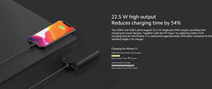 Version mondiale de la batterie externe Xiao <span class=keywords><strong>Mi</strong></span> <span class=keywords><strong>3</strong></span> <span class=keywords><strong>10000mAh</strong></span> 22.5w, charge rapide, mini batterie externe ultra compacte pour téléphone portable, alimentation de secours - Product Image 5