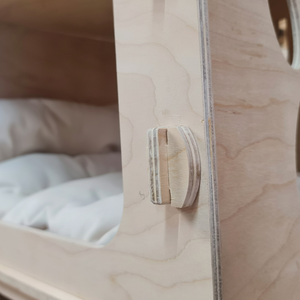 Maison pour chat en bois à plusieurs niveaux XWOOD avec balcon, cachette intérieure, tour, maisonnette détachable en kit pour chats CH12 - Product Image 1