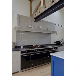 Meubles de cuisine modulaires, îlot de cuisine, prix d'usine, ensemble complet personnalisé, design moderne, blanc shaker, laque bleue - Product Image 5