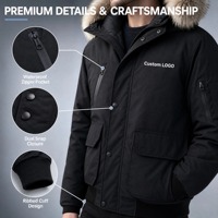 Veste parka personnalisée en velours imperméable et coupe-vent de haute qualité OEM, pour homme, hiver, grande taille, manteau chaud en duvet