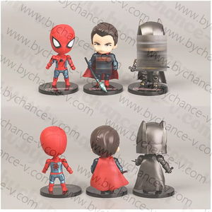 Decoración interior del coche, tamaño en miniatura, Superhéroes, figura coleccionable de juguete para regalo de fiesta, 6 personajes en un juego - Product Image 4
