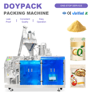 Máquina de llenado y sellado de polvo de caldo de pollo, máquina de envasado automática de bolsas preformadas Doypack con dosificador de tornillo sin fin - Product Image 1