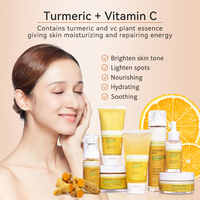 Sérum et Crème Visage Anti-Acné et Éclaircissant au Curcuma et Vitamine C, Faible MOQ, Marque Privée, pour Tous Types de Peaux - OEM/ODM