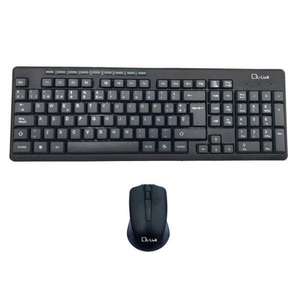 Teclado y ratón inalámbricos - combo de teclado y ratón negro, 12 dpi, conexión inalámbrica, diseño ergonómico y fácil de usar. - Product Image 1