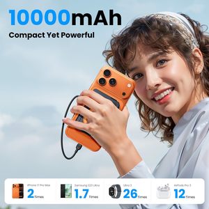 <span class=keywords><strong>Batterie</strong></span> externe 10000mAh 5-en-1, chargeur magnétique portable, prise murale intégrée, <span class=keywords><strong>batterie</strong></span> externe sans fil, lithium polymère 22.5W Type-C - Product Image 6