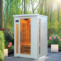Salle de sauna en bois Sona avec puissance de vapeur sèche de 3kW Matériau principal en bois massif de pin et d'épicéa