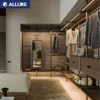 Allure guangzhou grossistes bon marché pvc membrane turque armoire de chambre avec table d'ordinateur