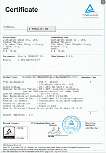 銅芯PVC絶縁被覆フレキシブル制御ケーブル KVVR-450/750V 19*4 - Product Image 4