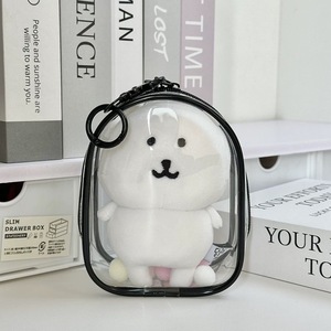 Bolsa de Almacenamiento y Exhibición de PVC Transparente para Muñecas de Algodón de 10 cm, con Diseño de Oso Enano Autodepreciativo, a Prueba de Polvo - Product Image 4