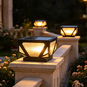 โคมไฟเสา LED กลางแจ้งแบบกันน้ำ รุ่นใหม่ สำหรับสวน วิลล่า ลานบ้าน IP65 ไฟเสาประตู ไฟสนาม ใช้พลังงานไฟฟ้า/พลังงานแสงอาทิตย์ - Product Image 5