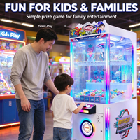 Machine de jeu à monnayeur avec 68 pinces à récompenses, équipement de divertissement avec machine à grue à pince pour poupées, jouet amusant pour enfants