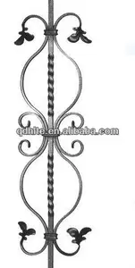 Indoor Decorative Handrail Baluster/wrought Iron Scroll/flower Panel Wrought Iron Fencing