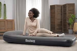 Colchón Inflable Bestway 671BQ Tritech Twin Air con Bomba USB Integrada, 1.88 m X 99 cm X 30 cm, para Camping - Product Image 2