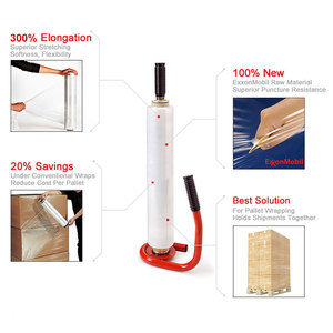 BULL LLDPE Black Color Moisture Proof Soft Hardness Transparent Hand Stretch Film <b>Pallet</b> <b>Wrap</b> Film - Product Image 3