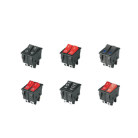 Sakelar Goyang Zhanda Button Rocking Warping 20A 250V DPDT dengan Indikator Lampu IP15/IP16