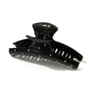 Pinza <span class=keywords><strong>de</strong></span> Pelo <span class=keywords><strong>de</strong></span> Plástico para Mujer, Estilo Coreano Ding Dian, Accesorios <span class=keywords><strong>de</strong></span> Moda, Diseño Simple con Puntos Ondulados en Blanco y Negro, Clip <span class=keywords><strong>de</strong></span> Agarre Multiplatas Tipo Tiburón - Product Image 5