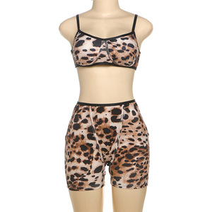 Moda estiva con bretelle leopardate a vita alta <span class=keywords><strong>aderente</strong></span> alla moda casual da <span class=keywords><strong>donna</strong></span> - Product Image 5
