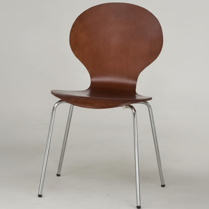 Chaises de salle à manger grises modernes, meubles de maison empilables avec design en bois pour la cuisine - Product Image 1